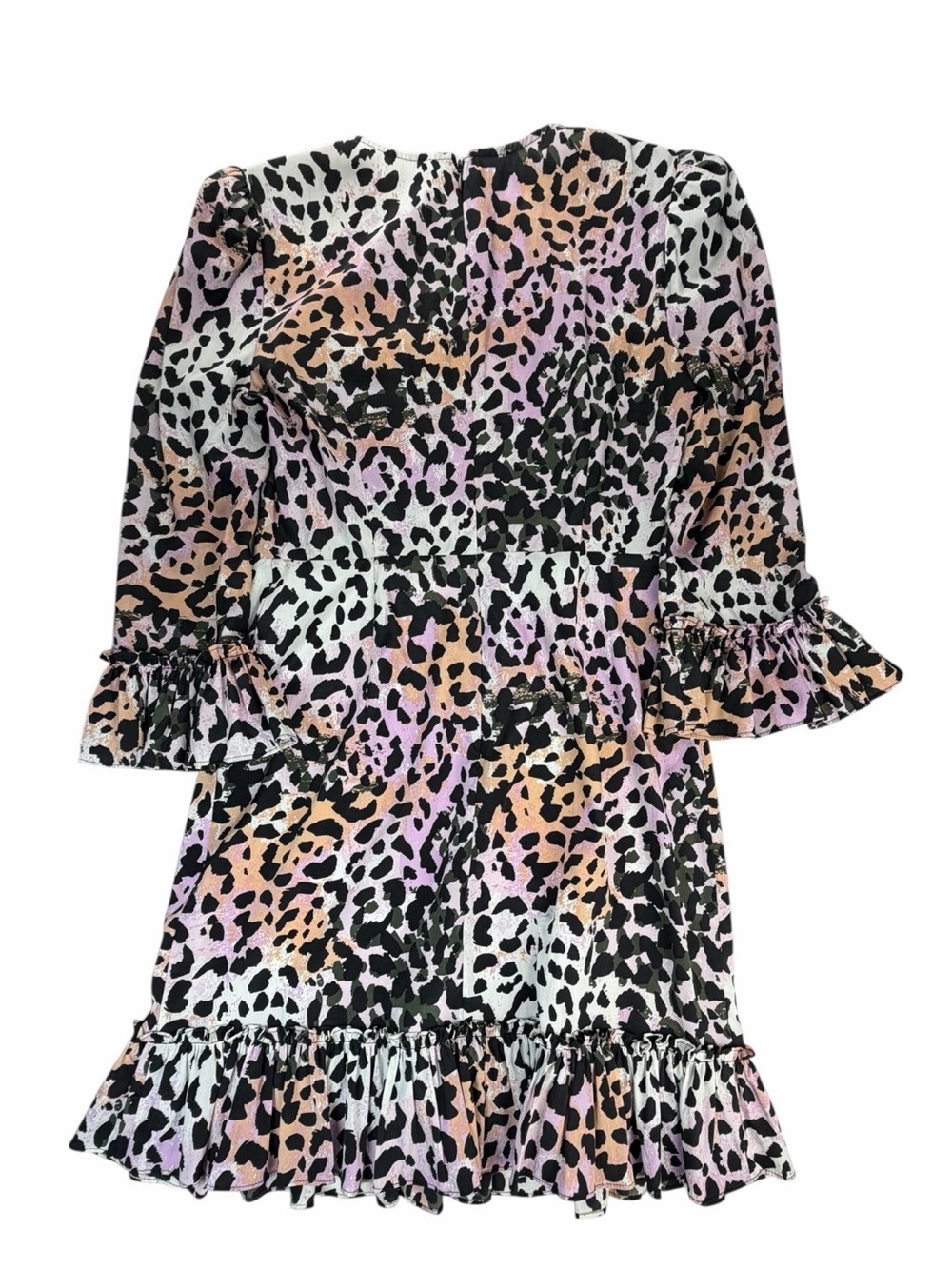 Veronica Beard Women’s Silk Tamar Watercolor Leopard Lilac Dress Size 2/XS - Picture 10 of 12